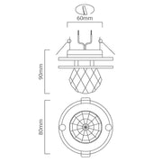Silo Chrome and Crystal Glass Ball Downlight - Lighting.co.za
