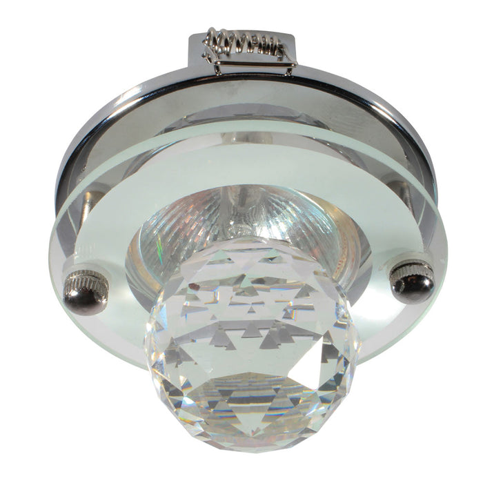 Silo Chrome and Crystal Glass Ball Downlight - Lighting.co.za
