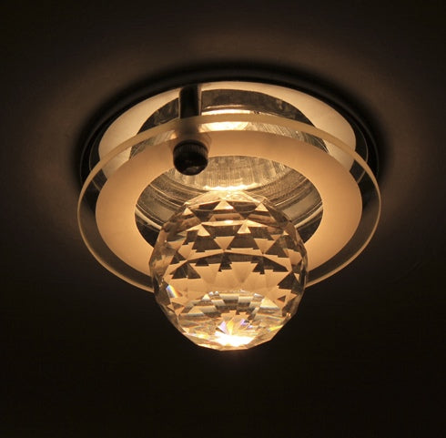 Silo Chrome and Crystal Glass Ball Downlight - Lighting.co.za