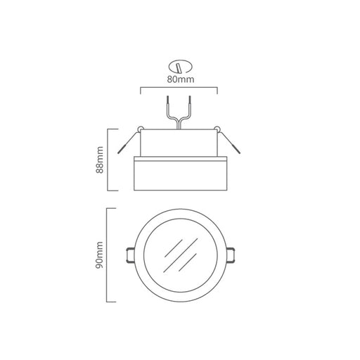 Cielo Round 6 Watt LED Bathroom Downlight - Lighting.co.za