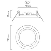 Straight Twist GU10 80mm Downlight - Lighting.co.za