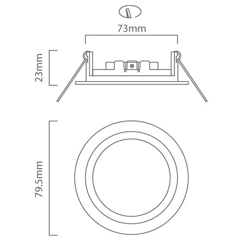 Straight Twist GU10 80mm Downlight - Lighting.co.za