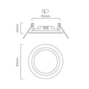 Tilt Twist GU10 93mm Round Downlight - Lighting.co.za