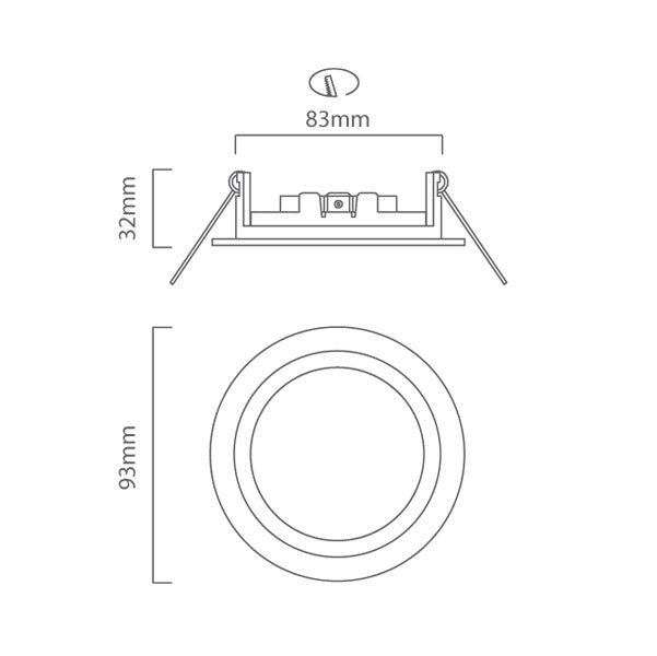 Tilt Twist GU10 93mm Round Downlight - Lighting.co.za