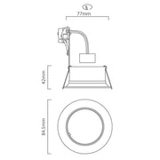 White or Satin Chrome Anti-Glare GU10 Fixed Recessed Downlight - Lighting.co.za