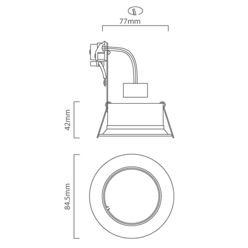 White or Satin Chrome Anti-Glare GU10 Fixed Recessed Downlight - Lighting.co.za
