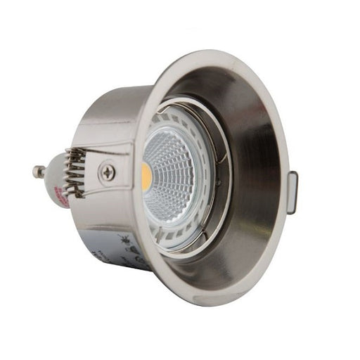 White or Satin Chrome Anti-Glare GU10 Fixed Recessed Downlight - Lighting.co.za