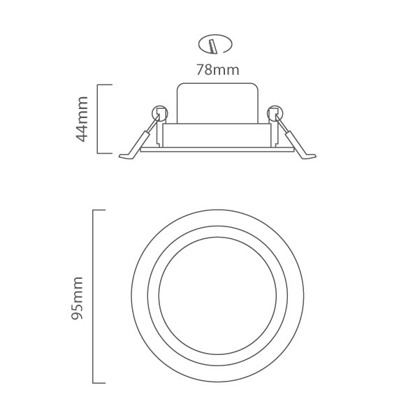 Tilt COB 5W LED 3000K | 4000K 95mm Non Dim Downlight - Lighting.co.za