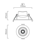 Una White 7W LED 3000K | 4000K Straight Down Light - Lighting.co.za