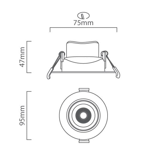 Una White 7W LED 3000K | 4000K Straight Down Light - Lighting.co.za