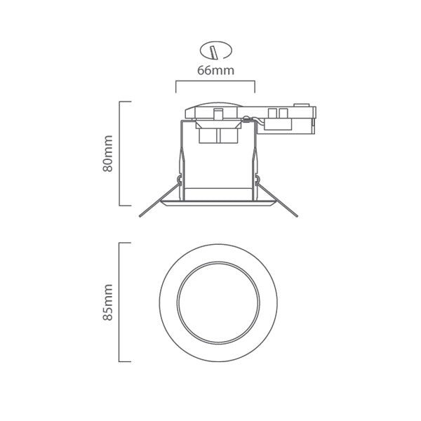 Fixed Straight GU10 85mm Downlight - Lighting.co.za