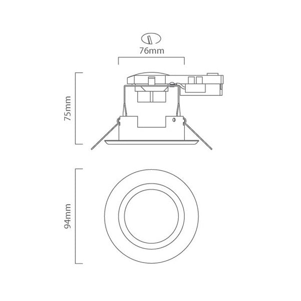Tiltable GU10 94mm Downlight - Lighting.co.za