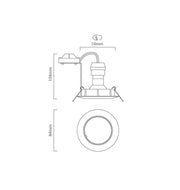 Pack Of 3 Tiltable GU10 84mm Downlight Incl Bulbs - Lighting.co.za