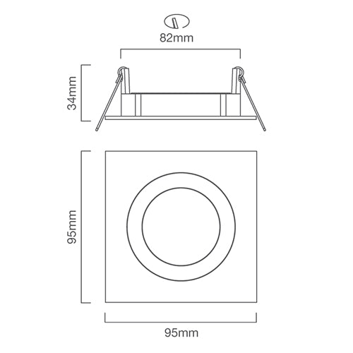 Noa GU10 Recessed Tilt White Down Light - Lighting.co.za