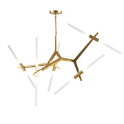 Foundry Satin Gold 3 | 10 Light Pendant Light - Lighting.co.za