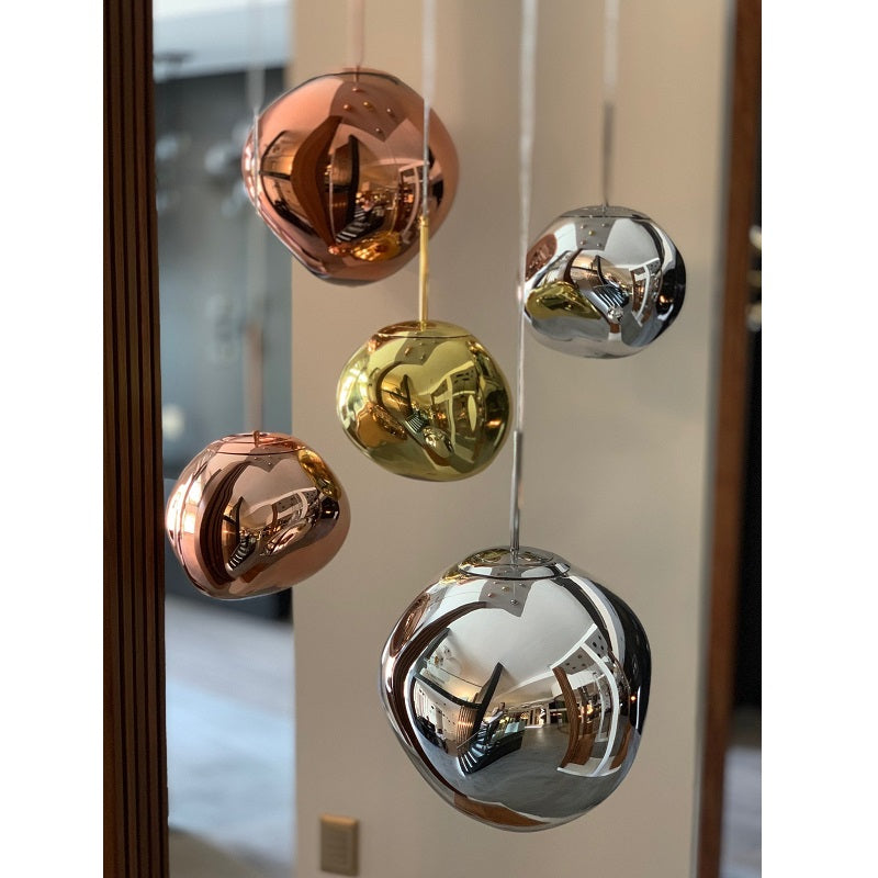 Molten Chrome | Copper | Gold Pendant Light 2 Sizes - Lighting.co.za