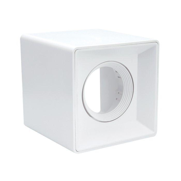 Oden GU10 Black | White Tilt Square Surface Mounted Down Light - Lighting.co.za