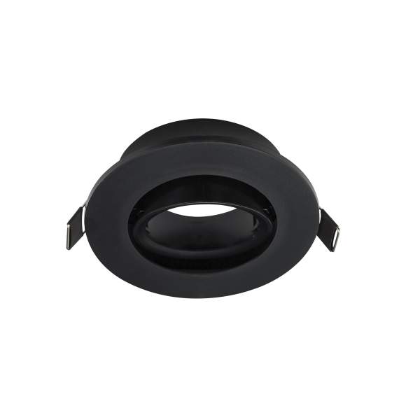 Dania Round Tilt GU10 Black | White Recessed Flat Ring 90mm Down Light - Lighting.co.za