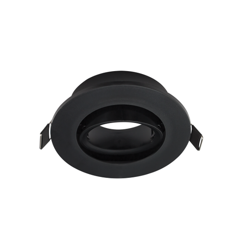 Dania Round Tilt GU10 Black | White Recessed Flat Ring 90mm Down Light - Lighting.co.za