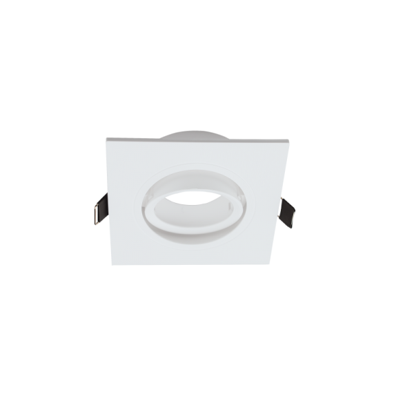 Nina Square Black | White Tilt Anti Glare GU10 Recessed 93mm Down Light - Lighting.co.za