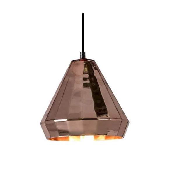Diamond Copper Glass Pendant Light - Lighting.co.za