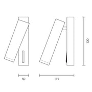 Donna Black | White | Chrome LED Bedside Reading Wall Light - Lighting.co.za