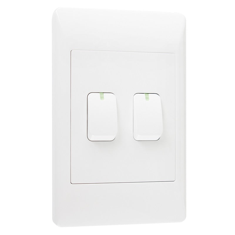 Look White 2 Lever 2 Way Light Switch - Lighting.co.za