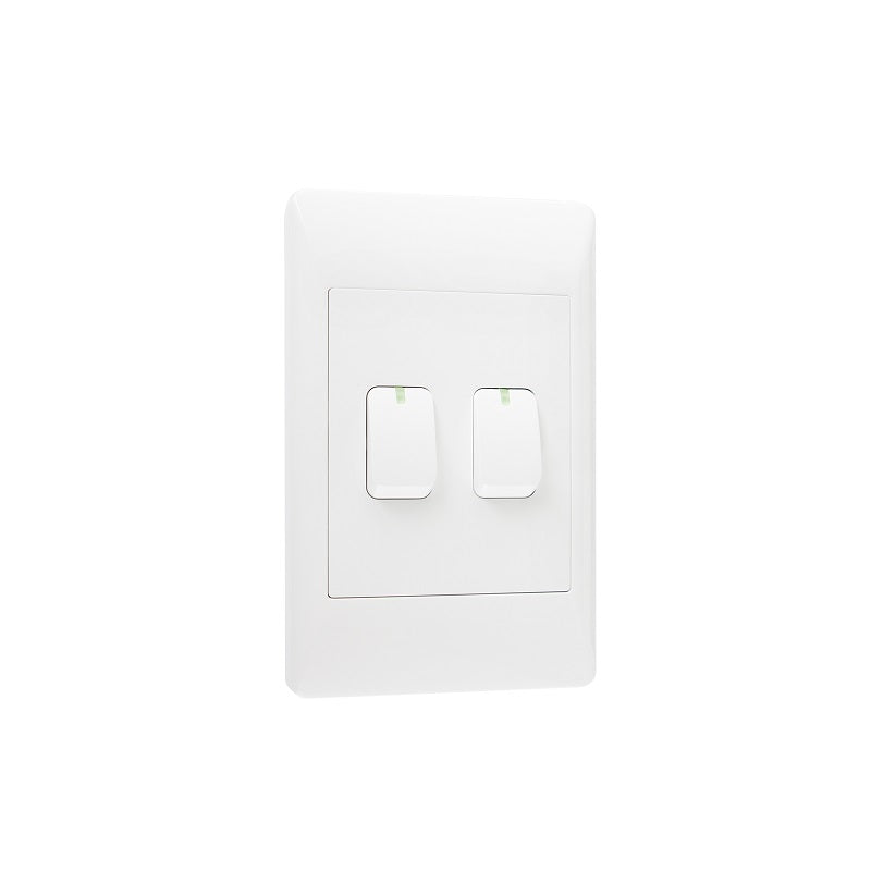Look White 2 Lever 1 Way Light Switch - Lighting.co.za