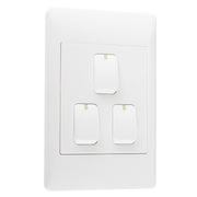 Look White 3 Lever 1 Way Light Switch - Lighting.co.za