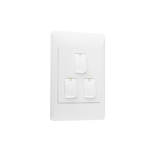 Look White 3 Lever 1 Way Light Switch - Lighting.co.za