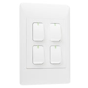 Look White 4 Lever 1 Way Light Switch - Lighting.co.za