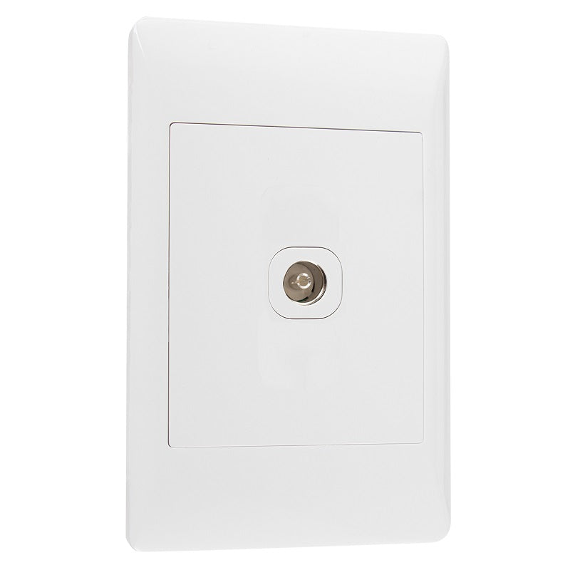Look White TV Socket 2x4 Switch Plate - Lighting.co.za