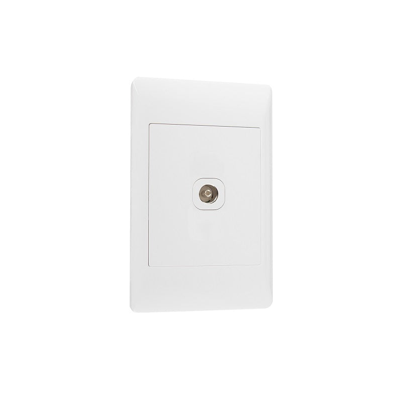 Look White TV Socket 2x4 Switch Plate - Lighting.co.za