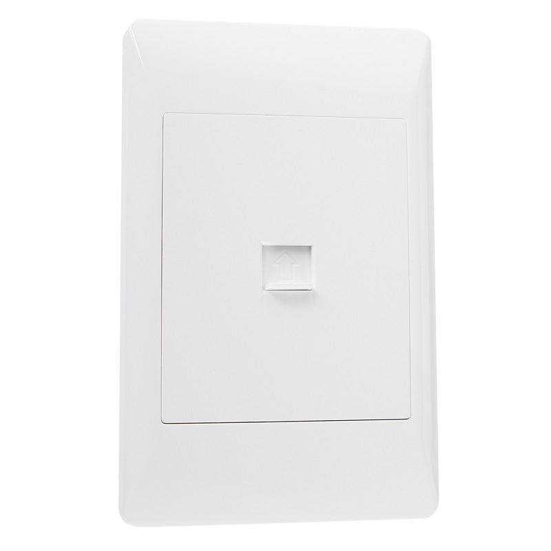 Look White Telephone Socket 2x4 Switch Plate - Lighting.co.za