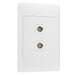 Look White Double TV Socket 2x4 Switch Plate - Lighting.co.za