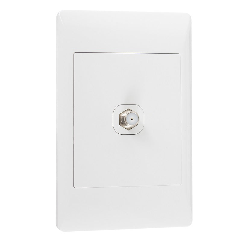 Look White Satellite Socket 2x4 Switch Plate - Lighting.co.za