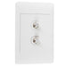 Look White Double Satellite Socket 2x4 Switch Plate - Lighting.co.za