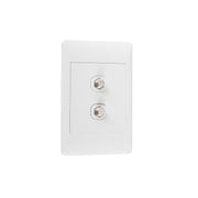 Look White Double Satellite Socket 2x4 Switch Plate - Lighting.co.za