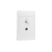 Look White TV and Satellite Socket 2x4 Switch Plate - Lighting.co.za
