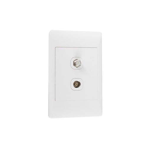 Look White TV and Satellite Socket 2x4 Switch Plate - Lighting.co.za