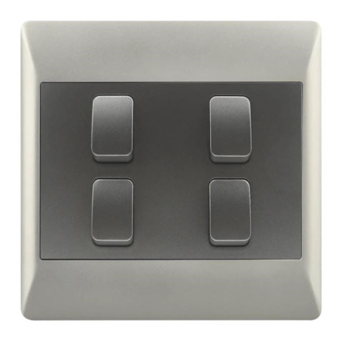 Look Duo 4 Lever 1 Way Light Switch - Lighting.co.za