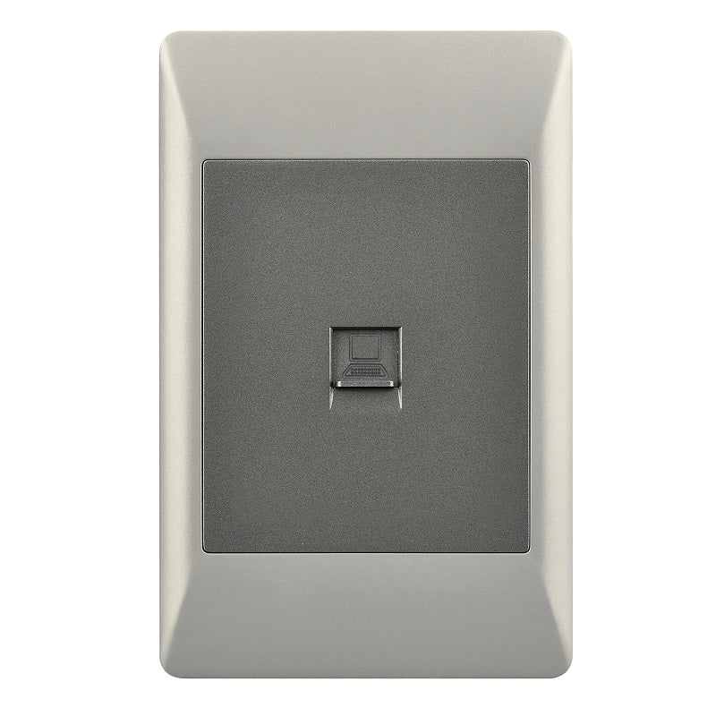Look Duo Computer Socket 2x4 Switch Plate - Lighting.co.za