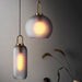 Ebbe Tall Smoke Glass and Antique Brass Pendant Light - Lighting.co.za