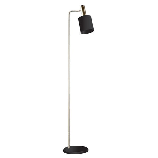 Eli Black or White Marble and Antique Brass Floor Lamp - Lighting.co.za