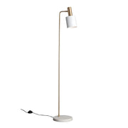 Eli Black or White Marble and Antique Brass Floor Lamp - Lighting.co.za