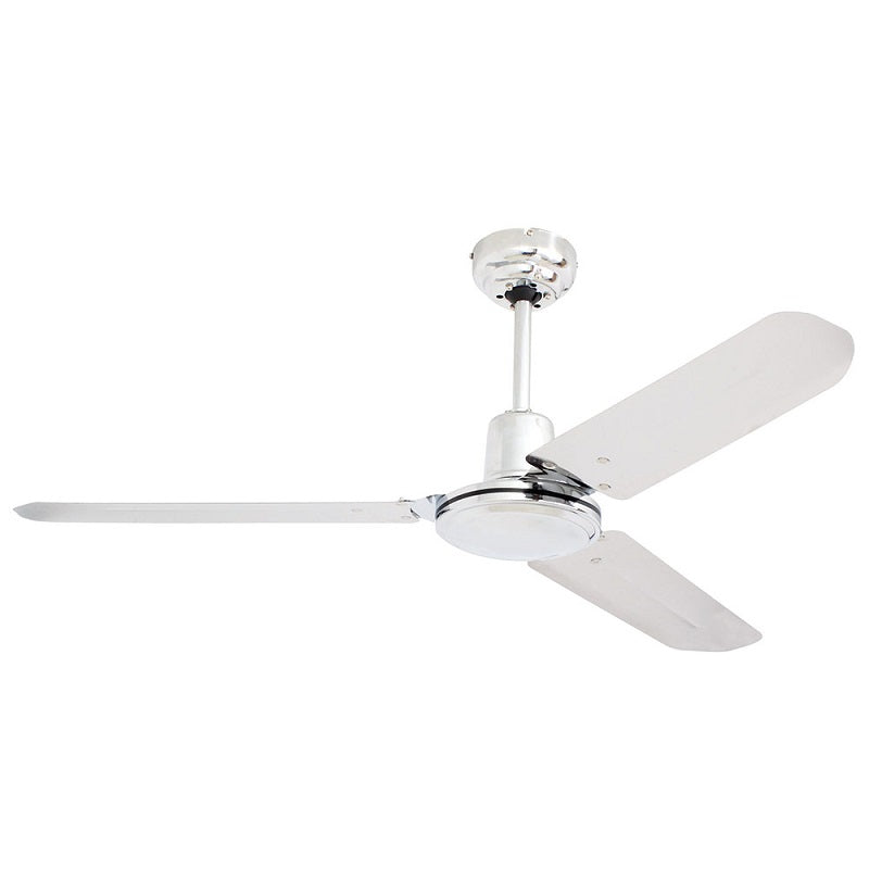Bayside Black | Chrome | White 3 Blade Ceiling Fan Only - Lighting.co.za