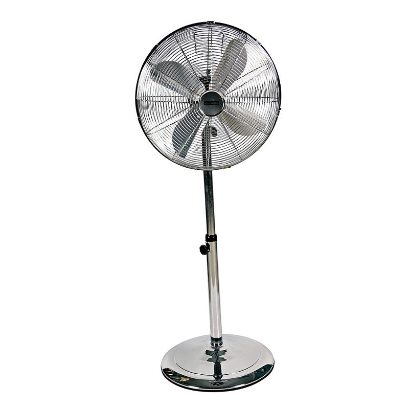 Milla Copper | Chrome 4 Blade Floor Standing Fan - Lighting.co.za