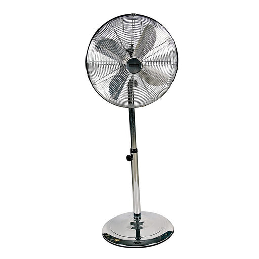 Milla Copper | Chrome 4 Blade Floor Standing Fan - Lighting.co.za