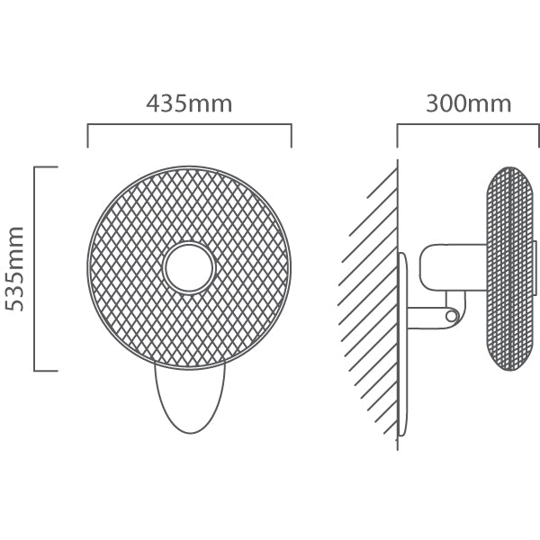 Nori White Wall Fan Only - Lighting.co.za