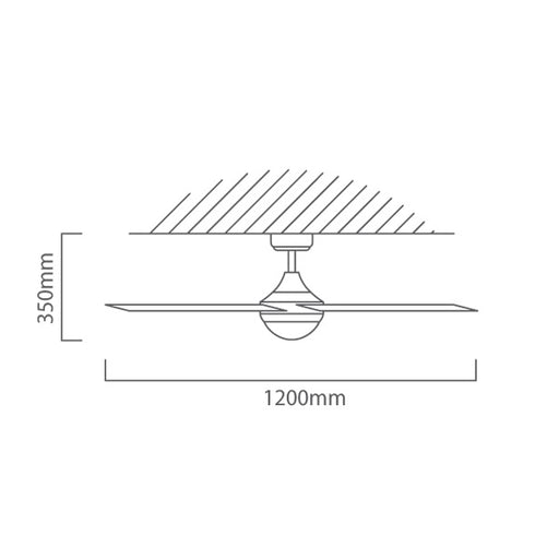 Twister 4 Blade Satin Chrome Ceiling Fan - Lighting.co.za